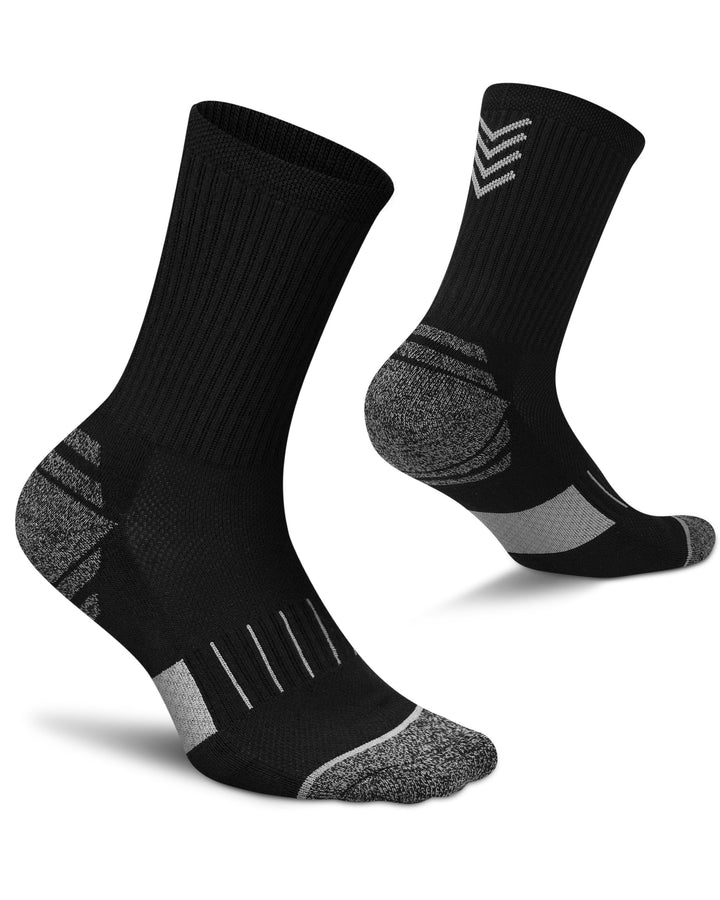 Amutost Crew Socks Women 3-6 Pairs: Hiking Athletic Running Crew Socks with Support Cushioned Socks